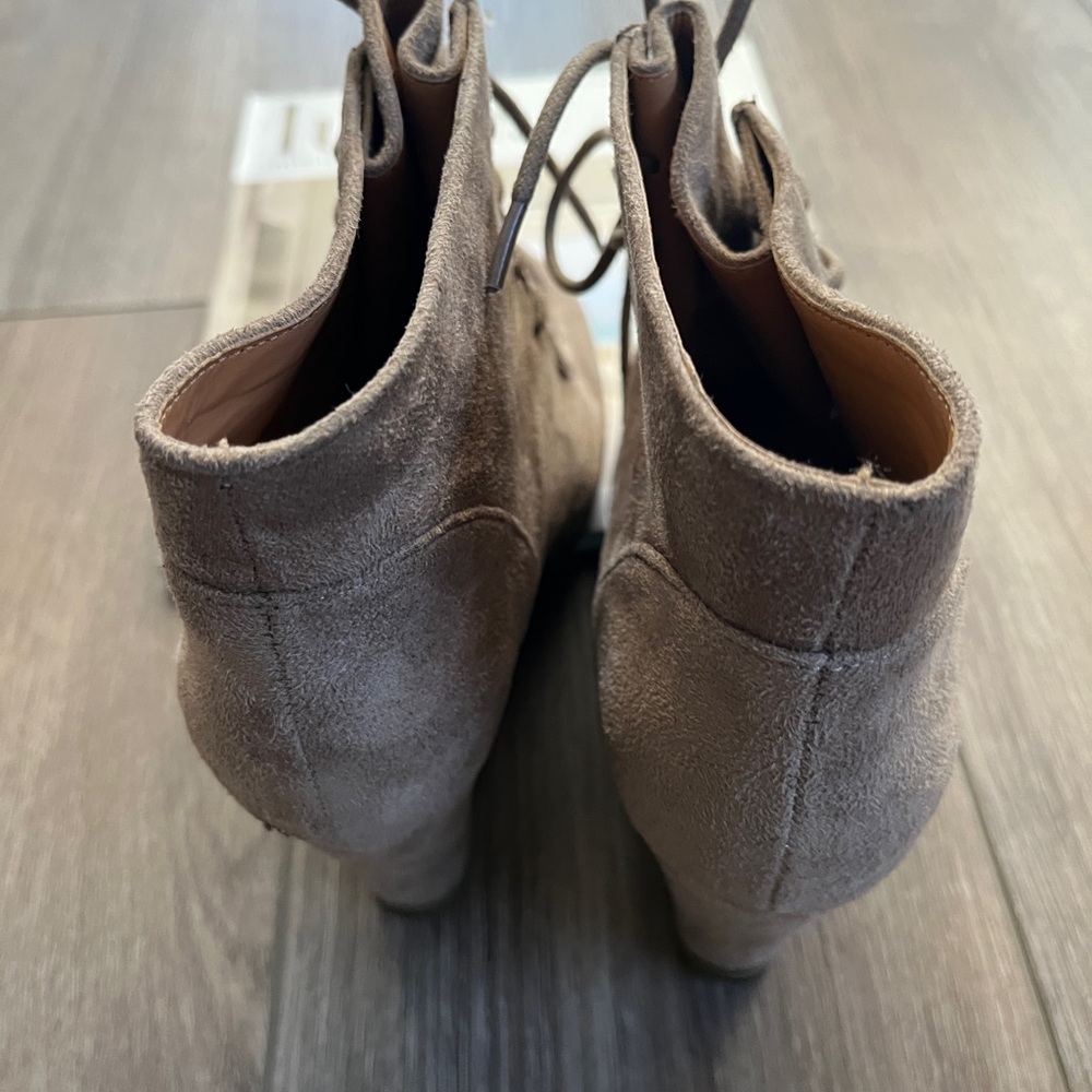 Nine West Ultra Suede Wedge Booties - Picture 4 of 6